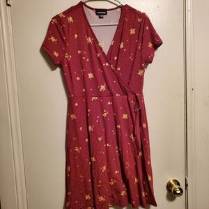 Joe Boxer. Red w/ Polka Dots & Florals Dress. Size Womens M